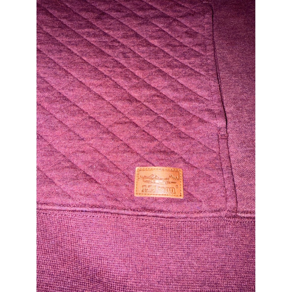 L.L.Bean‎ Quilted Vest Full Zip Sleeveless Jacket Burgundy Layering Large Men's - Picture 6 of 8